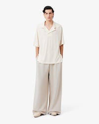 남성 샤이니 더블페이스 오버사이즈 스웻팬츠