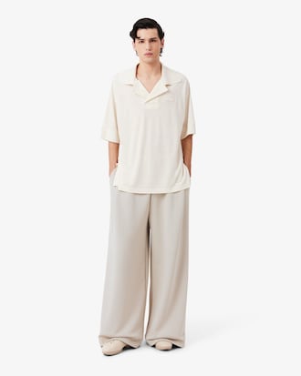 남성 샤이니 더블페이스 오버사이즈 스웻팬츠