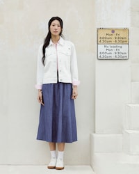 A 라인 밴딩 스커트