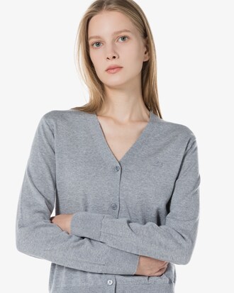 브이넥 소프트 울 가디건