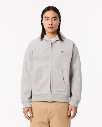 플란넬 후드 집업