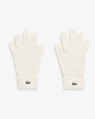 여성 울 케이블 니트 장갑