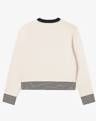 배색 긴팔 가디건