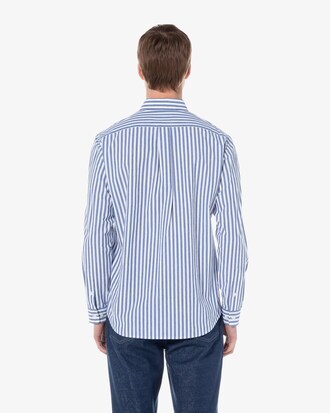 스트라이프 강연 코튼 셔츠