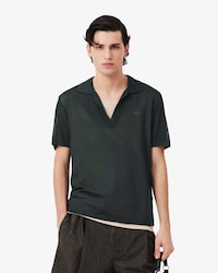 남성 샤이니 허니콤 피케 슬림 니트 폴로