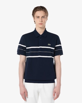 CHEST 스트라이프 오픈카라 폴로