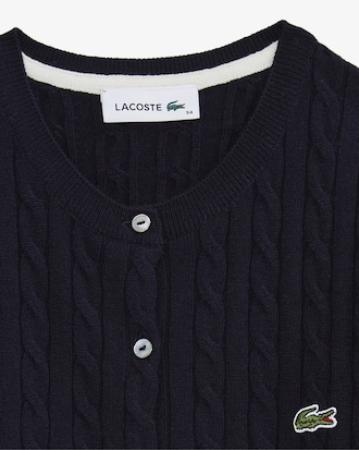 케이블 크루넥 가디건