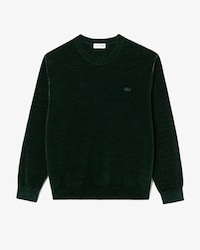 셔닐사 배색 스티치 크루넥 풀오버