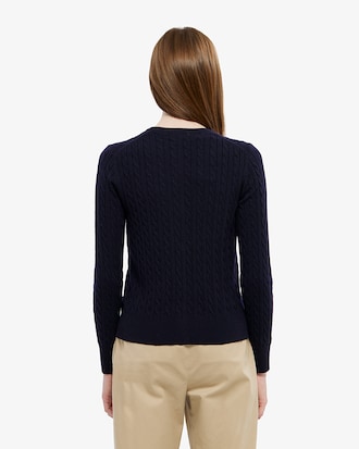 케이블 크루넥 가디건