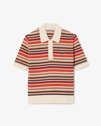 썸머 스트라이프 반팔 폴로 스웨터