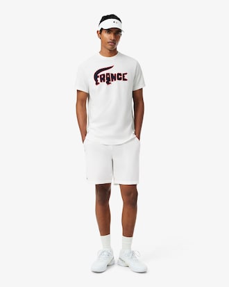 테니스 Tricolor 빅크록 반팔 티셔츠