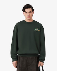 남성 샤이니 인터록 더블페이스 크루넥 스웻셔츠