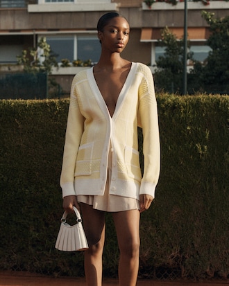 테니스 코트 자카드 가디건