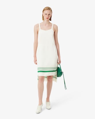 여성 언발란스 플리츠 드레이프 롱 드레스