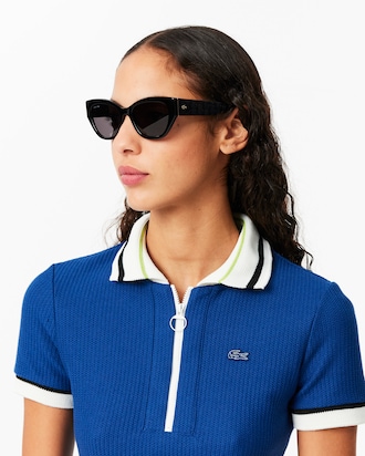 슬림핏 티핑 하프짚업 폴로