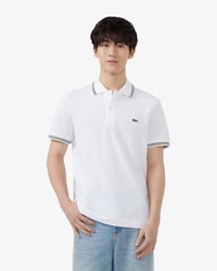 파이핑 배색 반팔 폴로 셔츠