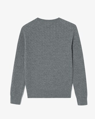 케이블 크루넥 스웨터