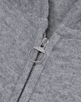 울 캐시미어 후드집업 스웨터