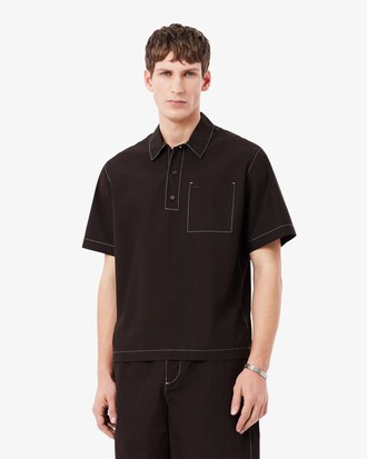 화이트 스티치 풀오버 셔츠