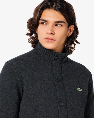 버튼형 방풍 하이넥 가디건