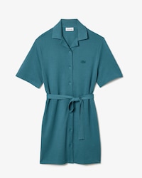 린넨 혼방 오픈카라 셔츠 드레스