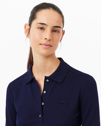 슬림핏 긴팔 폴로셔츠