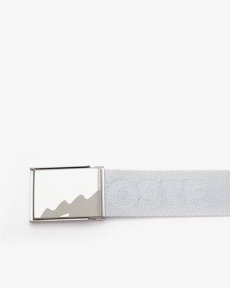 라코스테 로고 레터링 웨빙 벨트