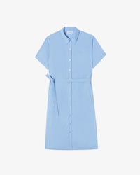 벨트형 반팔 셔츠 드레스