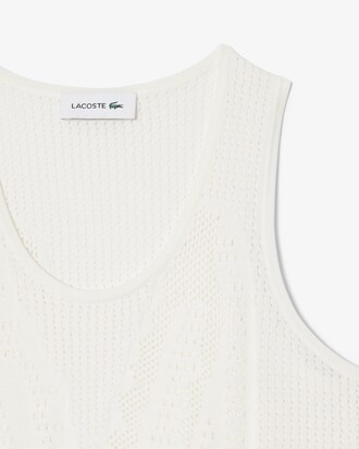 메쉬 슬리브리스 스웨터