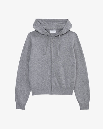 울 캐시미어 후드집업 스웨터