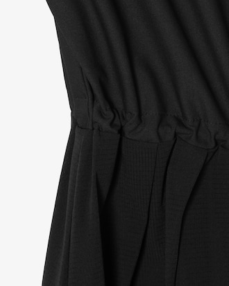 카라 반팔 우븐 드레스