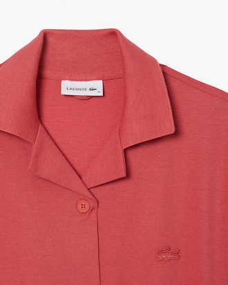 린넨 혼방 오픈카라 셔츠 드레스