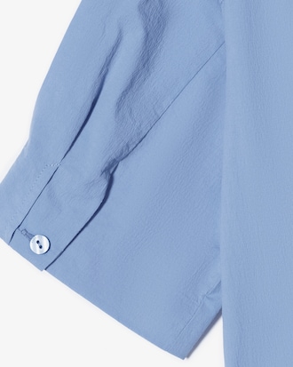 플레어 반팔 셔츠 드레스