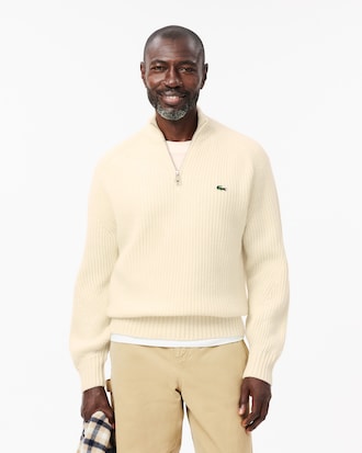 립 조직 반집업 풀오버