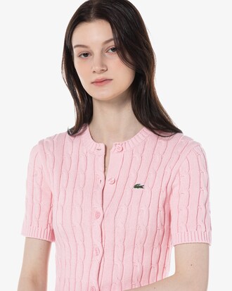 케이블 반팔 가디건