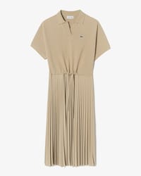 플리츠 반팔 폴로 드레스