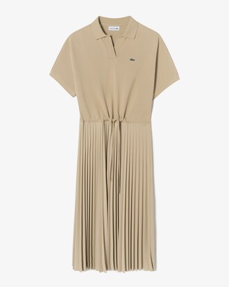 플리츠 반팔 폴로 드레스