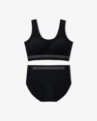 퓨징 배색 브라 팬티 세트