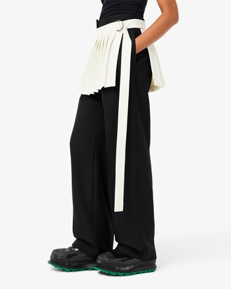 버진울 플리츠 미니 스커트