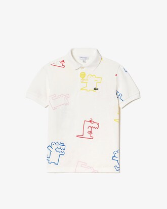 그래픽 패턴 반팔 폴로