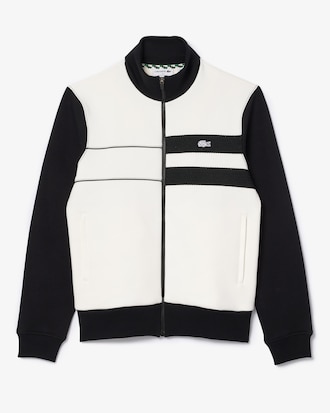 배색 텍스쳐 패널 매치 트랙 자켓