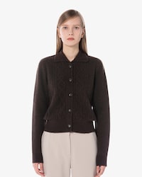 케이블 크롭 가디건