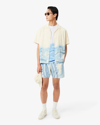 전판 악어 그래픽 반팔 티셔츠