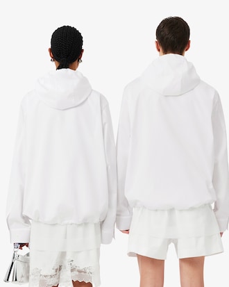 유니섹스 코튼 포플린 후드 블루종