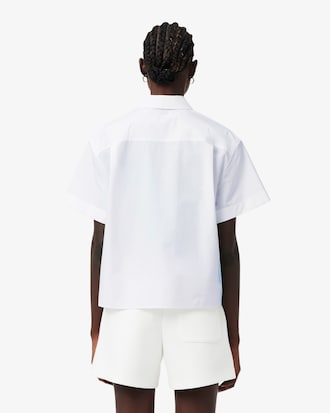 포플린 악어 프린트 셔츠