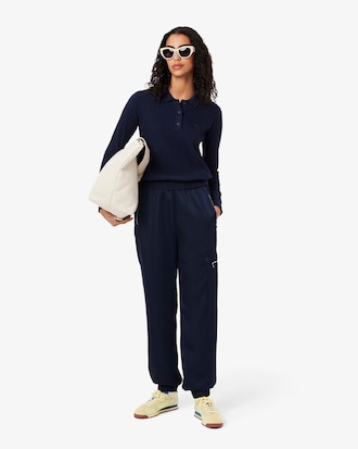 울코튼 긴팔 폴로 스웨터