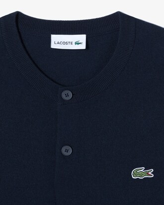 크루넥 소매팁 가디건