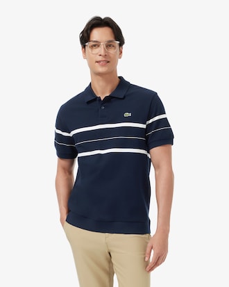 CHEST 스트라이프 오픈카라 폴로