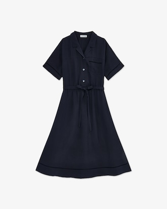 오픈워크 디테일 셔츠드레스