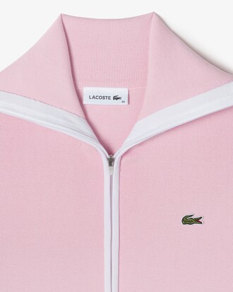 컬러티핑 윙카라 집업 스웨터